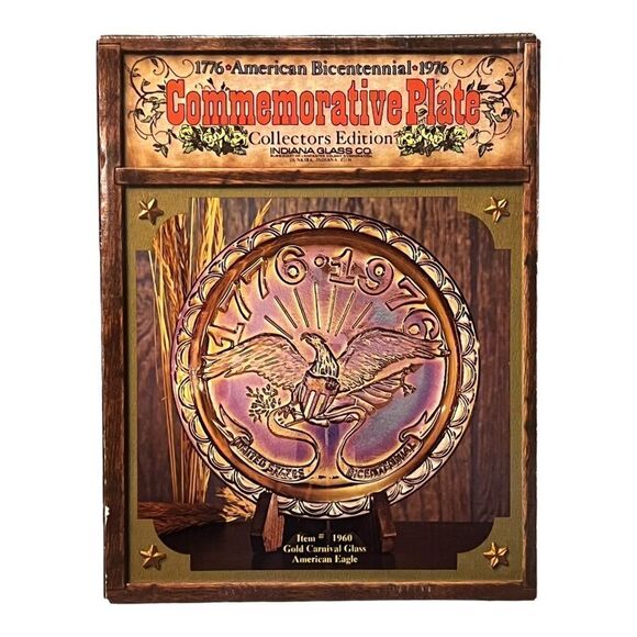 Indiana Glass American Bicentennial Collectors Commemorative Plate 1960 - Picture 2 of 3